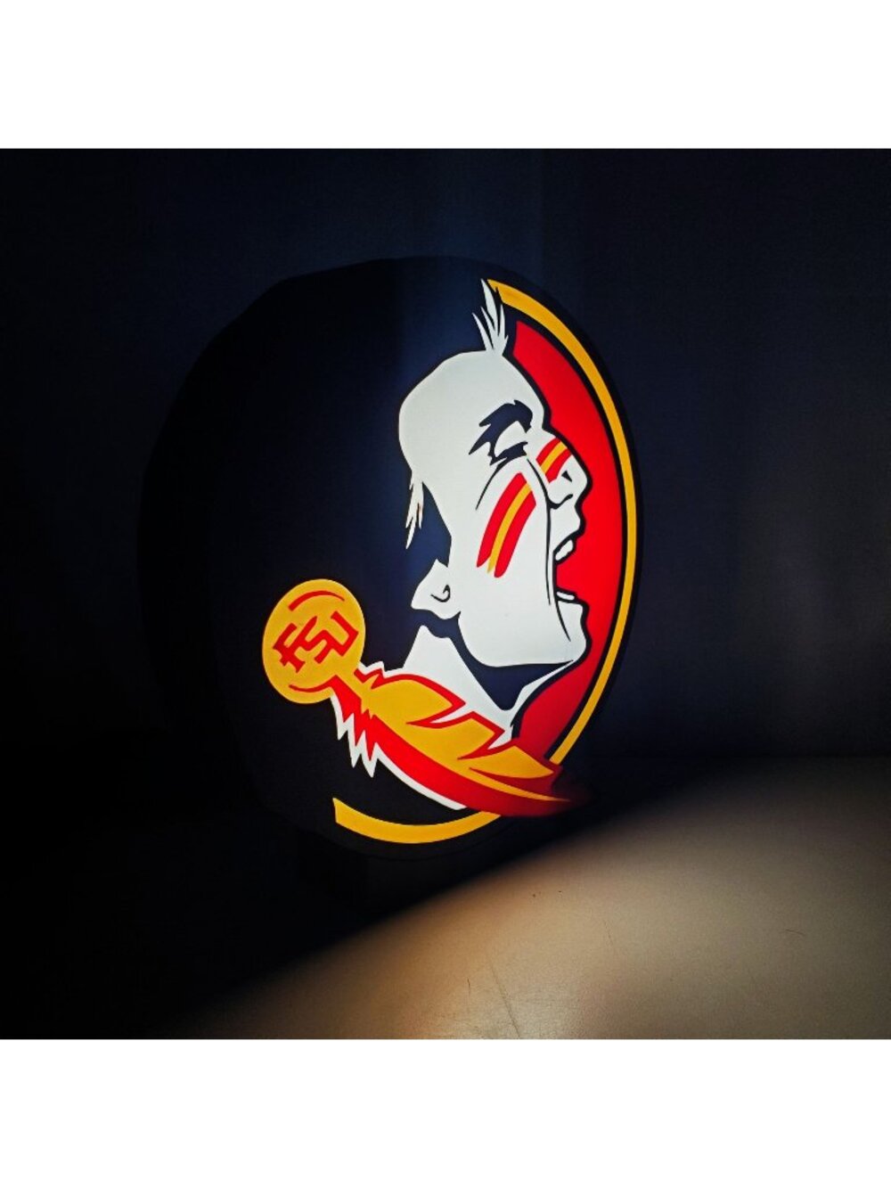 Florida State University (FSU) Seminoles Lighted Sign - 8" x 9" LED Light Box -